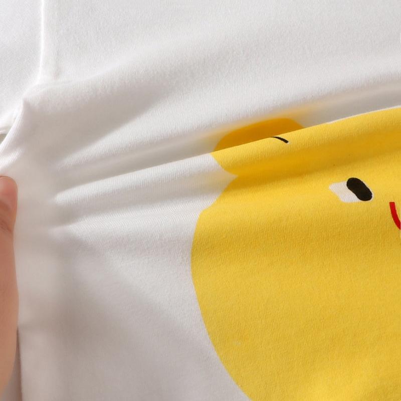 Boys T-shirts Summer Tops for Kids Cartoon Short-sleeve Girls Tees Candy Color Children Shirts Cotton Teenager Clothes