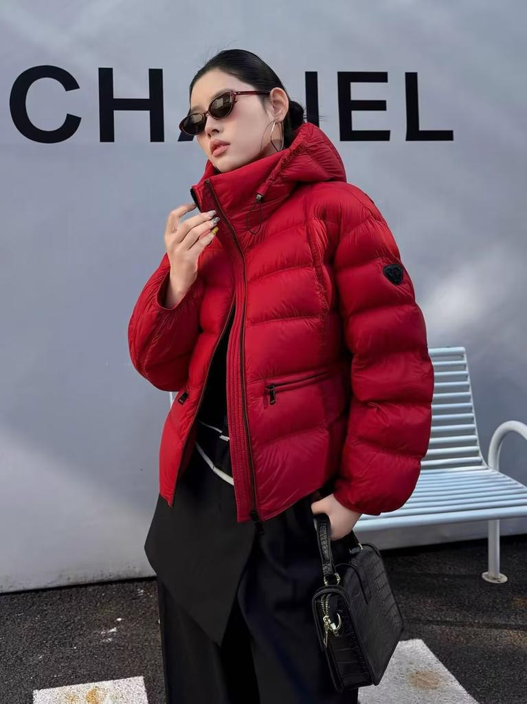 White duck down stand-up collar, light down jacket, small winter new ribs, thickened warm short jacket