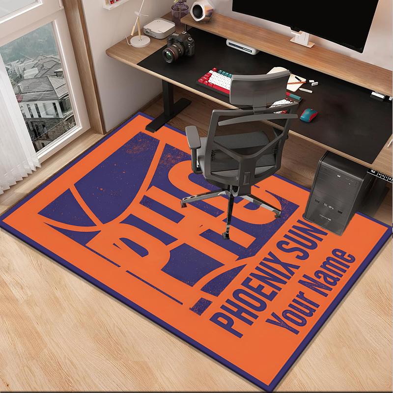 Custom NameSuns Basketball Artwork Carpet, Indoor Rug, Chair Rug, Living Rooms, Doormat Made From Polyester Home Decor Birthday Christmas Gifts