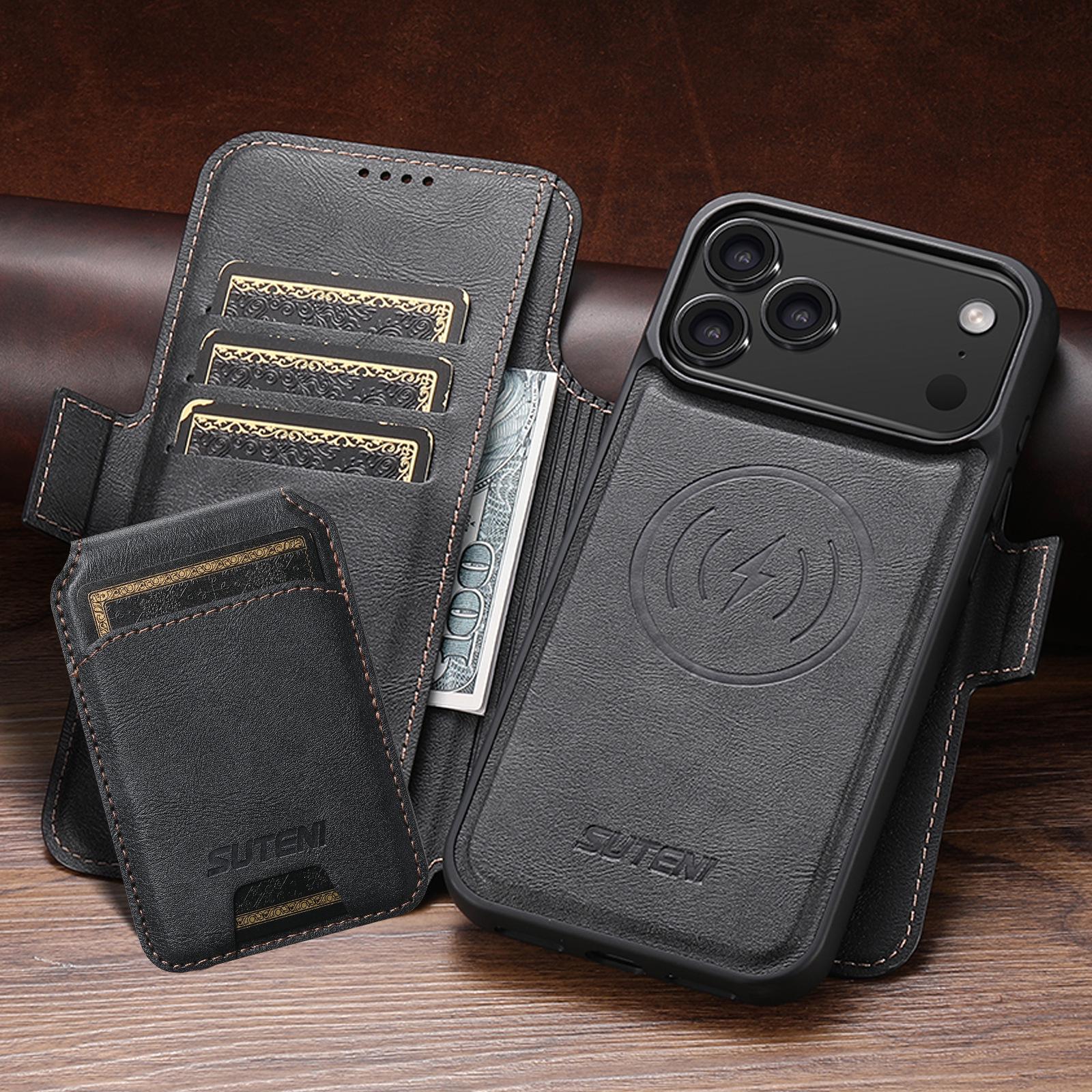 

iPhone 17 Pro Max Flip Leather Case with Card Slot, Magnetic Stand, and Wireless Charging Functionality iPhone 13 Pro