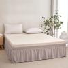 Elastic Band Anti Slip Bed Skirt Surrounding Bed Enclosure Protective Cover Wrap-around Soft and Breathable Non-slip Pleated Bed Skirt No Bed Cover