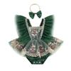 ma&baby 0-24M Princess Newborn Baby Girl Romper Infant Toddler Tulle Floral Embroidery Jumpsuit Overall Birthday Party Clothing