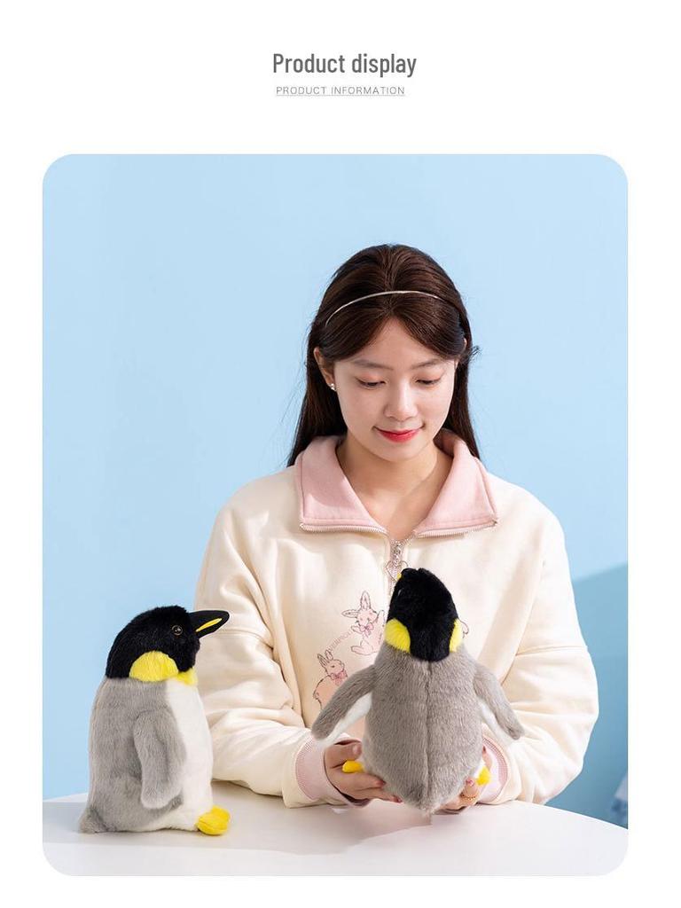 Yellow Penguin Plush Toy & Pillow for Children - Cognitive Ornament & Gift