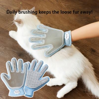 Dual-Sided Pet Cleaning Brush Self-Cleaning Deshedding Tool + Massage Comb | Cat & Dog Universal Anti-Flyaway Fur Design Pet Hair Removal Gloves