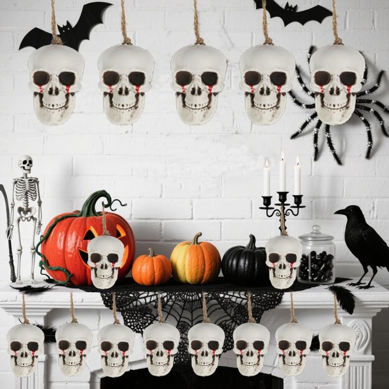 Dripping Skeleton Ornament With Halloween Ornament For Dining Room Porch Theme