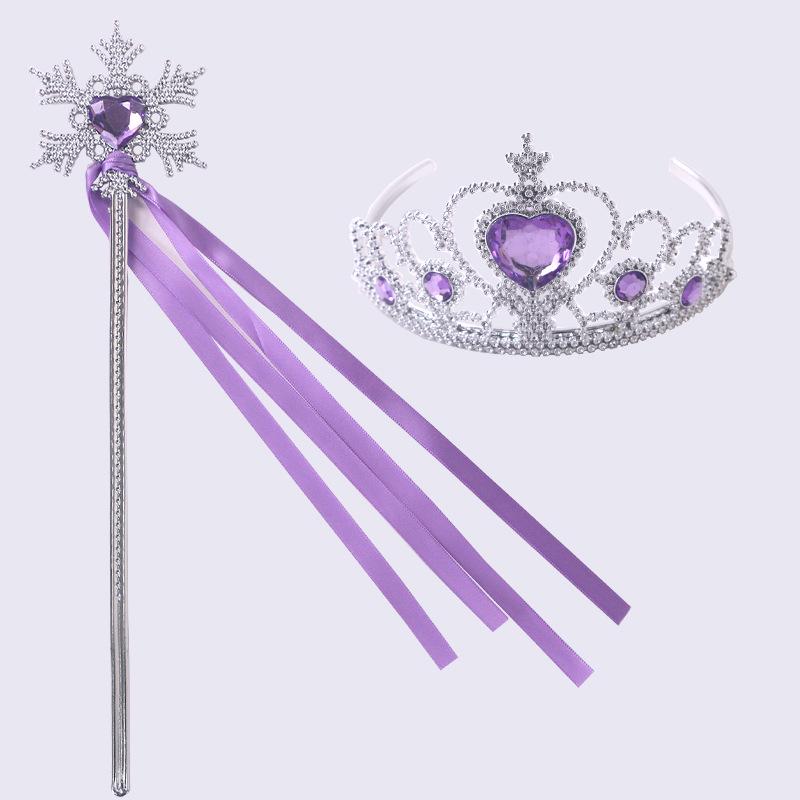 Elsa Princess Accessory Set: Crown, Wand, Gloves, Braids, Necklace, Bracelet, Earrings