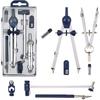 Set of Compasses - AIMOONSA - 5 Accessories - Stainless Steel - 2 Mm Mechanical Pencil - Unbreakable Box