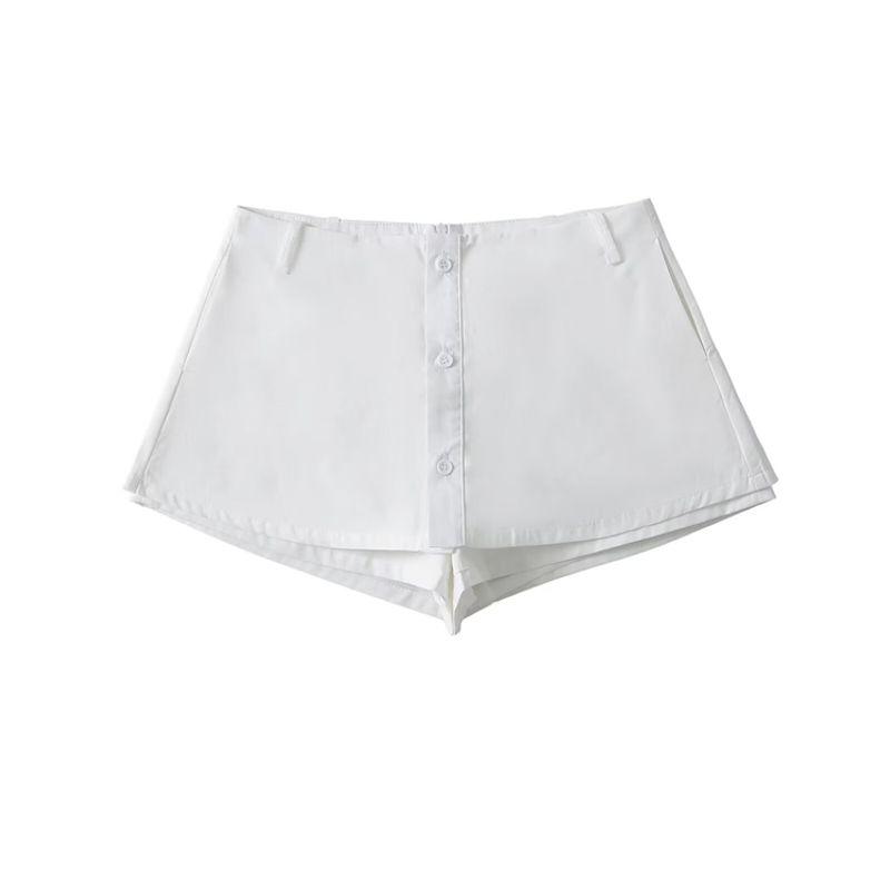 Za2024 Summer New Product Women's Clothes Fashion Style Refined Stylish and Versatile Solid Color Low Waist Slimming A- line Skirt Culottes