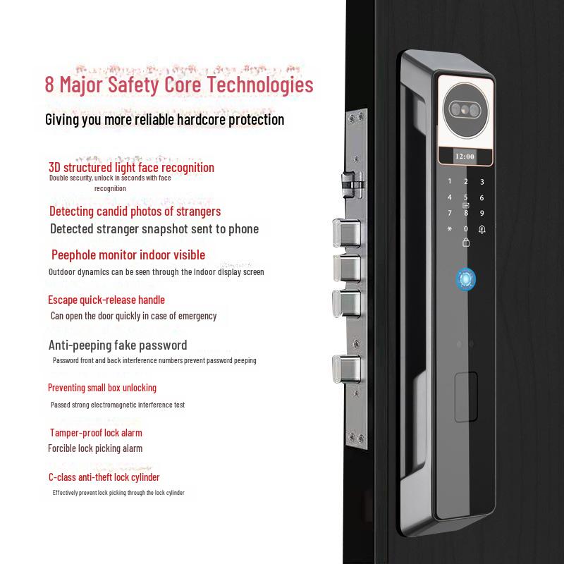 Smart Anti-Theft Door Lock: Fully Automatic Face & Fingerprint Recognition with Password & C-Level Core