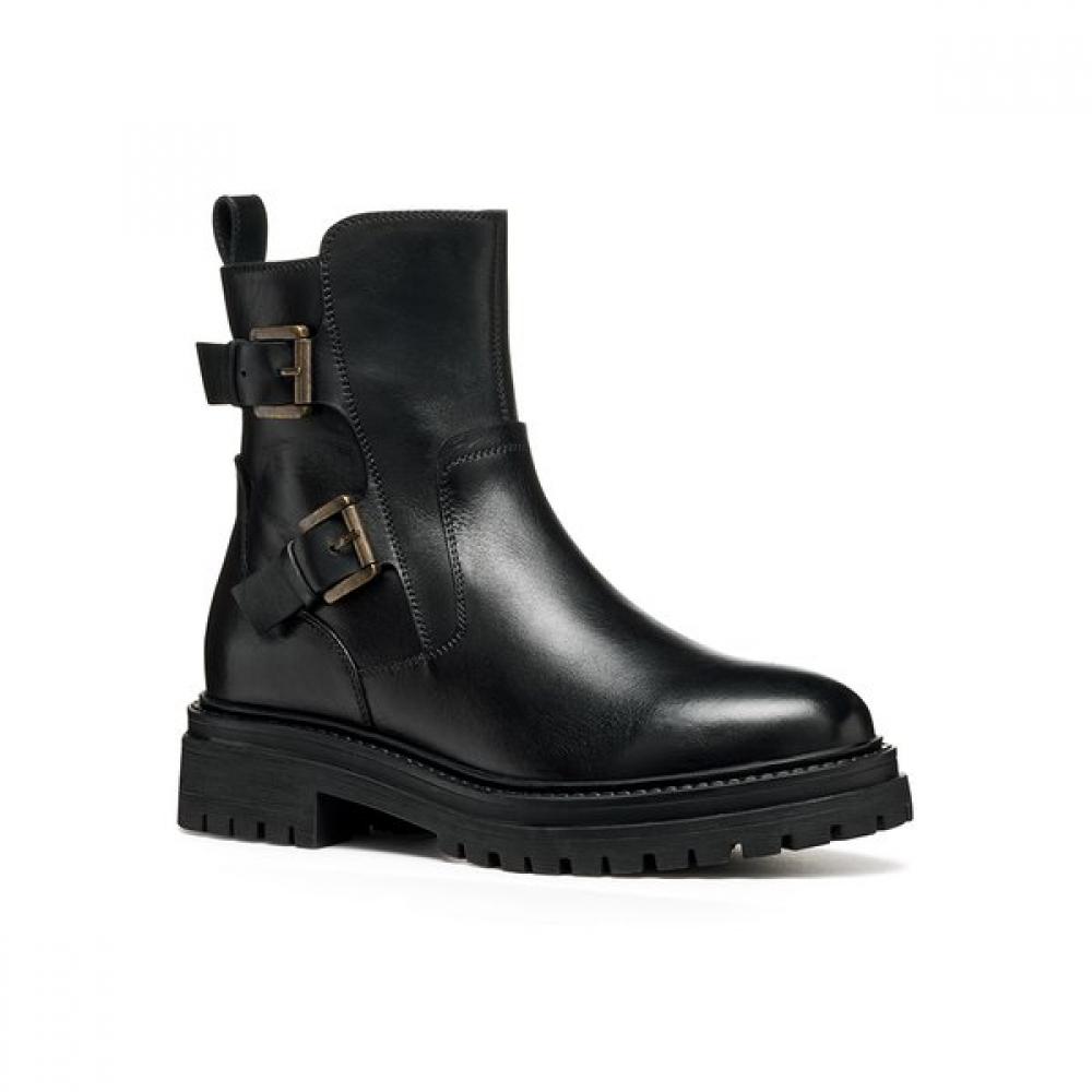 Geox Women S Comfort caSual Ankle bootS Iridea Black 8gxhrc5w1b