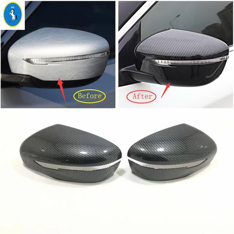 Rearview Mirror Decoration Shell Cover Trim Fit For Nissan Serena 2016 -  Car Shiny / Carbon Fiber Look Exterior Accessories