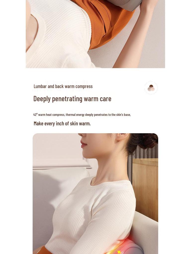 Oakes Multifunctional Electric Massage Pillow for Neck, Shoulders, Waist, and Back