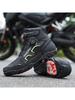 Rutschfeste Motorrad-Stiefel für Herren mit Gummisohle und Mikrofaser für Sport und Schutz