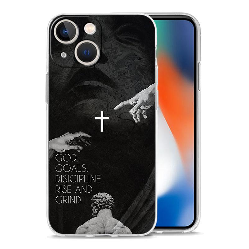 Phone Case For iPhone 17 Air Cases iPhone 16 15 12 13 14 Pro Max SE 7 8 Plus iPhone11 Clear Soft Cover Christian Bible Jesus