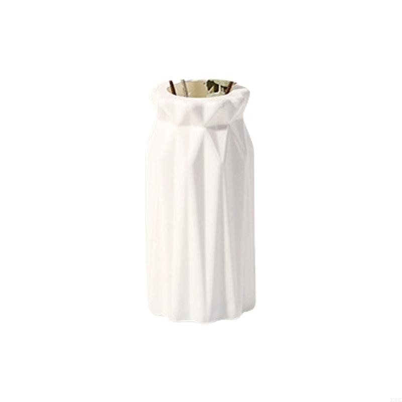 

Stylish White Plastic Vases Lightweight Faux Ceramics Flower Container for Weddings Event Centerpieces and Home Decors X3UC