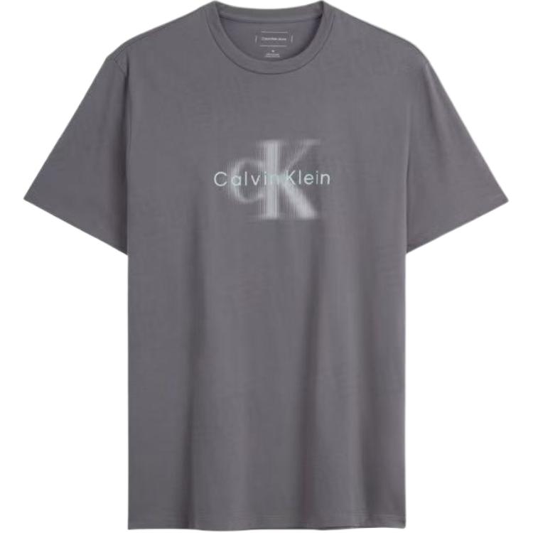 

Calvin Klein Casual Comfortable Letter Round Neck Short Sleeve T-Shirt Men Tops Gray 8RB845G-030 L