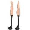 2pcs Nail Art Practice Hand Bendable Joints Silicone Nail Training Hand with Suction Cup Stand Nail Tips