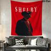 Thomas Shelby Wall Tapestry Aesthetic Wall Hanging Printed Fabric Blanket Decorative Tapestries for Bedroom Living Room Home Decor
