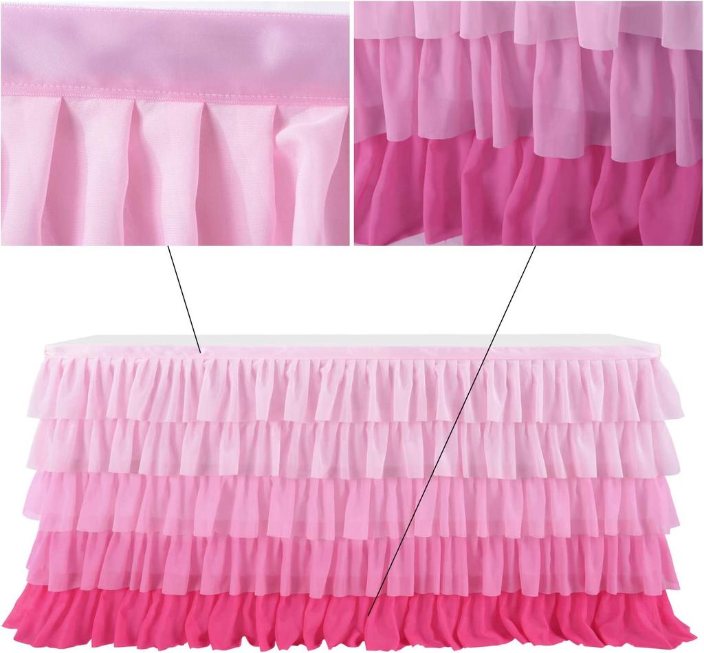 Tulle Table Skirt Tutu Tablecloth Tableware for Baby Shower Birthday Party Decorations Banquet Wedding Home Party Table Supplies