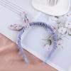 Lovely Kids Cloth Girls Bowknot Headband Flowers Printed Hairband Hair Accessories Hair Hoops