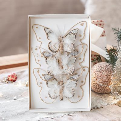 Butterfly Christmas Tree Decoration, Hanging for Living Room with Clip, Ornament
