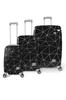 Colorful Patterned PC 3-Piece Suitcase Set 16805