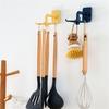 4-claw Wall Hooks Cooking Tool Spoon Storage Holder Self Adhesive 360° Swivel Multi-functional Kitchenware Hanger Bathroom