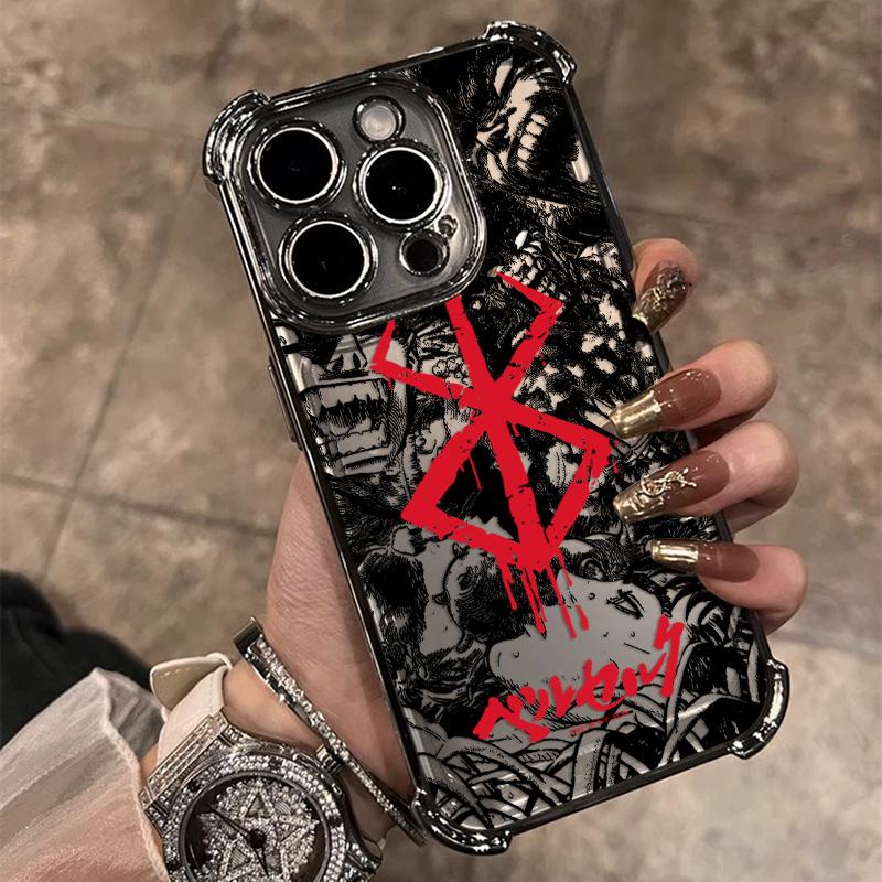 Hot Anime B-BerserkS Cool Plating Phone Case For Google Pixel 10 9 8 7 9a 8a 7a Pro XL 5G Anti Fall Airbag