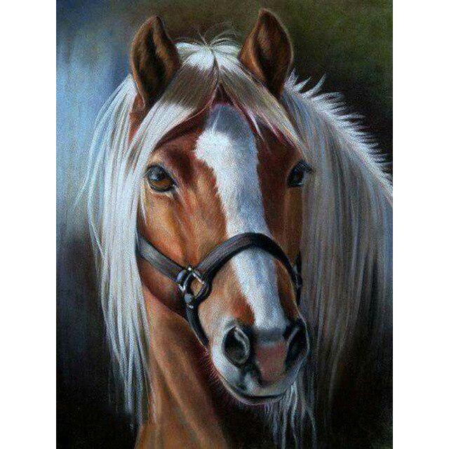 5D DIY Diamond Painting Horse Animal Rhinestone Cross Stitch Diamond Embroidery Full Round Drill