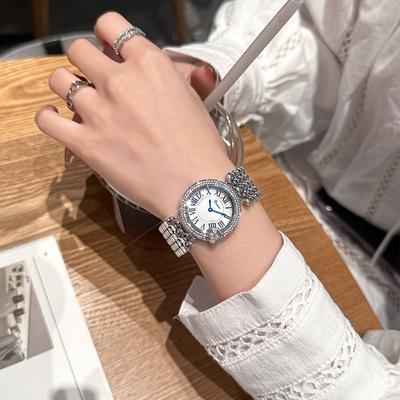 New Fashionable Rhinestone Sparkling Quartz Watch Gypsophila Light Luxury Ladies Casual Temperament Niche Watch