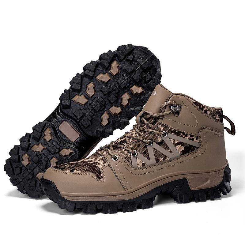 New High-top Outdoor Shoes Men's Hiking Shoes Women's Hiking Shoes Waterproof and Non-slip Sports Shoes Breathable Travel Shoes Men