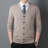 2025 Autumn/Winter Men's Fine Wool Chunky Knit Cardigan Sweater