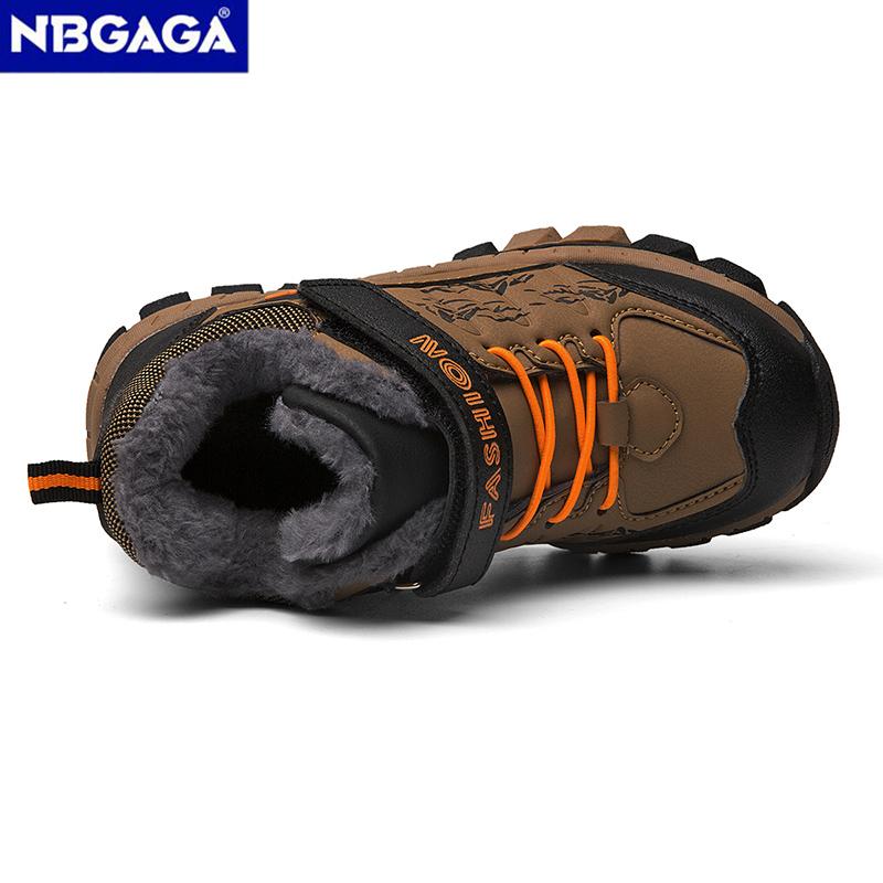 Zimní dětské ležérní sněhové kotníkové boty Protiskluzové venkovní horolezecké boty Módní dětské nepromokavé teplé tenisky