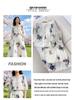2026 Gentle Style Women's Floral Tencel Linen V-Neck Top & Skirt Set