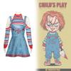 Childs Play Chucky Cosplay Kostüm Aus Polyesterstoff Für Halloween-Mottopartys