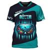Custom Name 3D Print Diver T Shirts Tops Summer Short Sleeve Casual Scuba Diving Tshirt for Men Clothes Mens Shirts