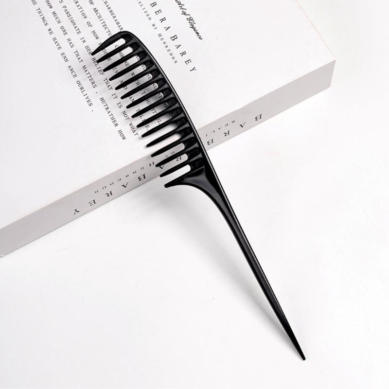 Salon Hair Tool Comb For Parting And Styling With Wide Teeth Pointed End Professional Use Comfortable Handle
