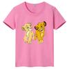 Summer Disney Lion King Cartoon Printed Children's T-shirt Round Neck Children's T-shirt Parent Child Short Sleeve