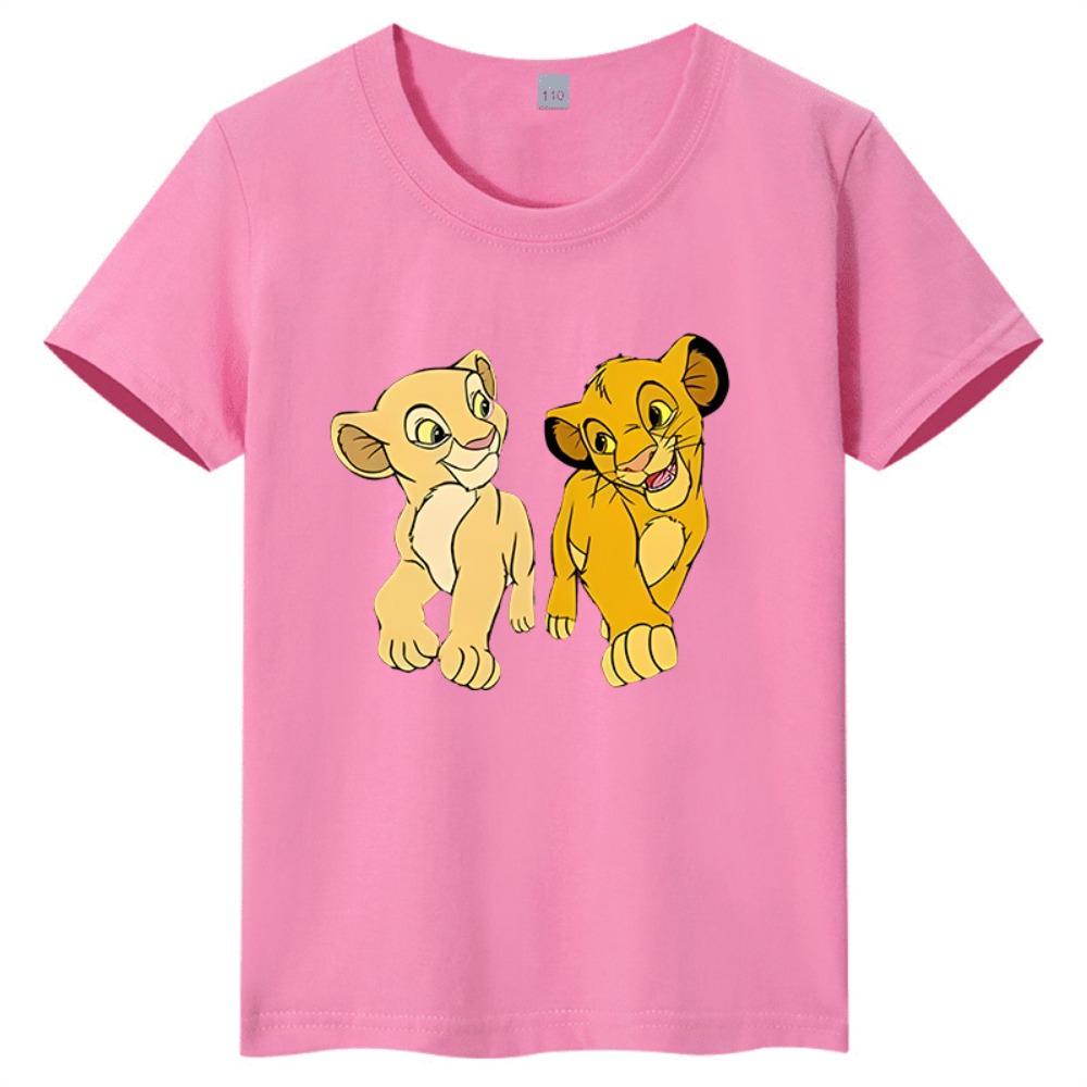 

Summer Disney Lion King Cartoon Printed Children s T-shirt Round Neck Children s T-shirt Parent Child Short Sleeve 100