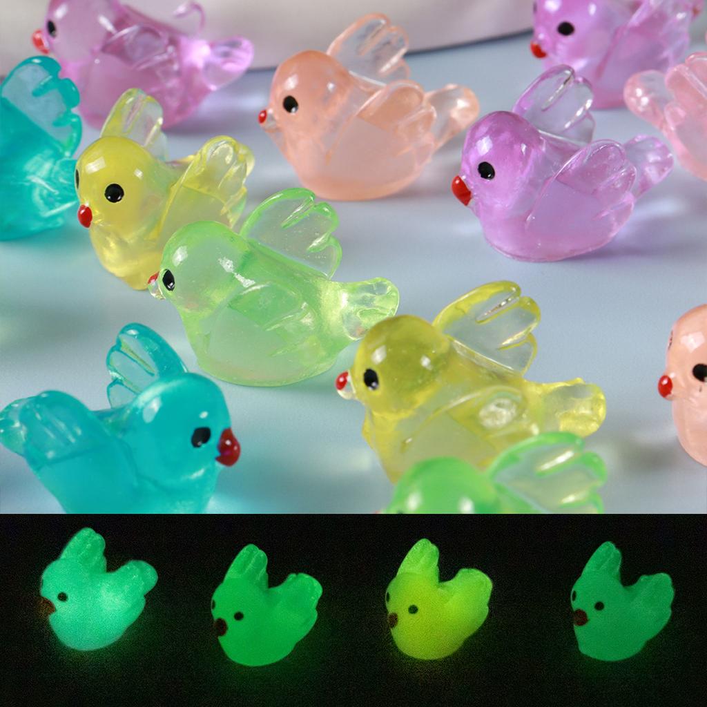 5/10 Stück Leuchtende Mini-Taubenmoos-Mikrolandschaft Miniaturfiguren Feengarten-Zubehör Heimdekoration Leuchtet im Dunkeln