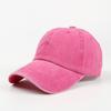 Washed Cotton Baseball Cap Men'S And Women'S Fashion Dad Hat Casual Retro Soft Top Curved Brim Solid Color Cap