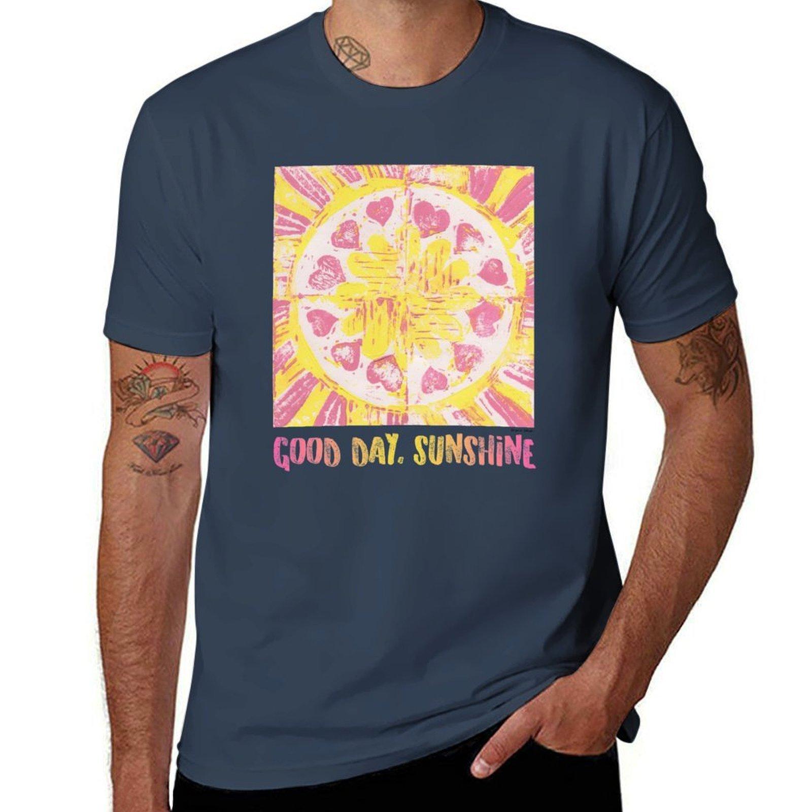 

Good Day Sunshine TShirt Basic Crew Neck Short Sleeve Top S