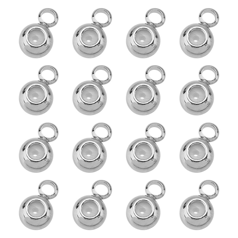 10Pcs 4 5mm Copper Plated Beads Large Hole Spacer Positioning Round Beads For DIY Craft Bracelet Necklace Connection Accessories