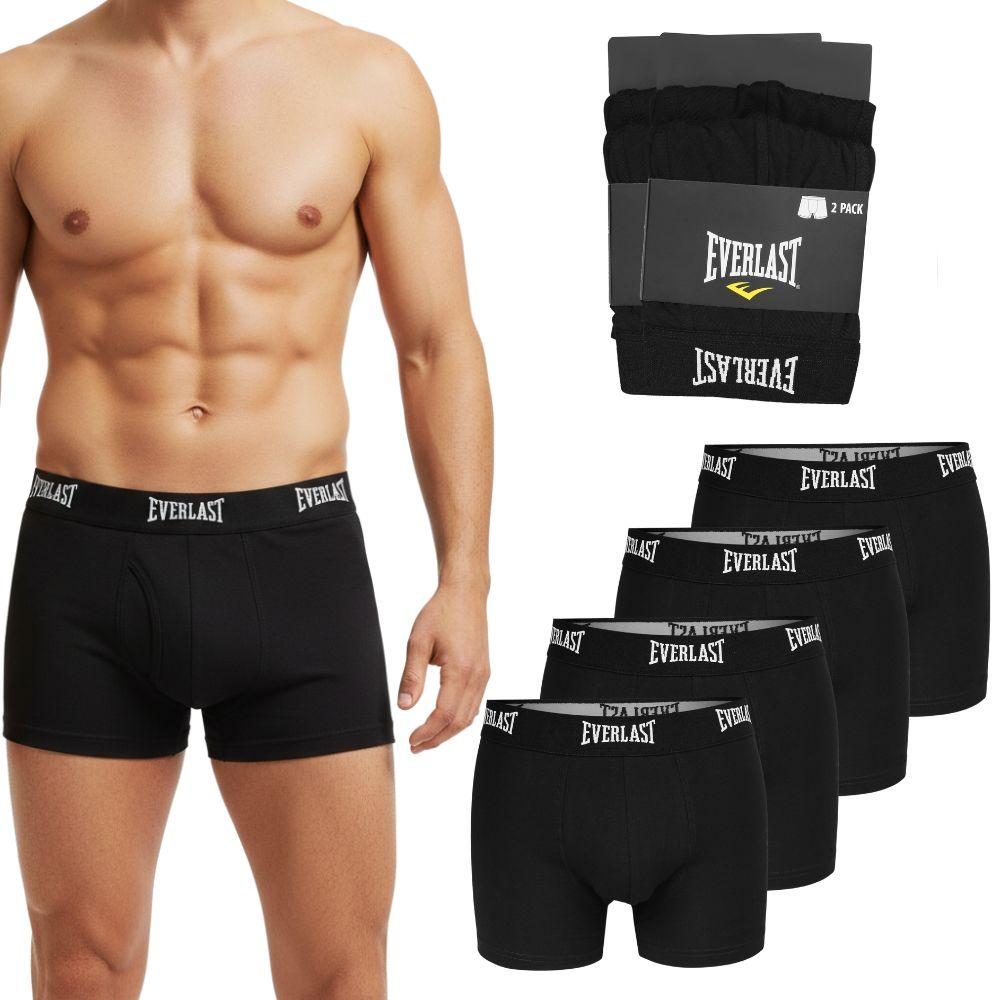 Everlast Erkek Boxer Şort, Pamuklu, Siyah, 4 Adet