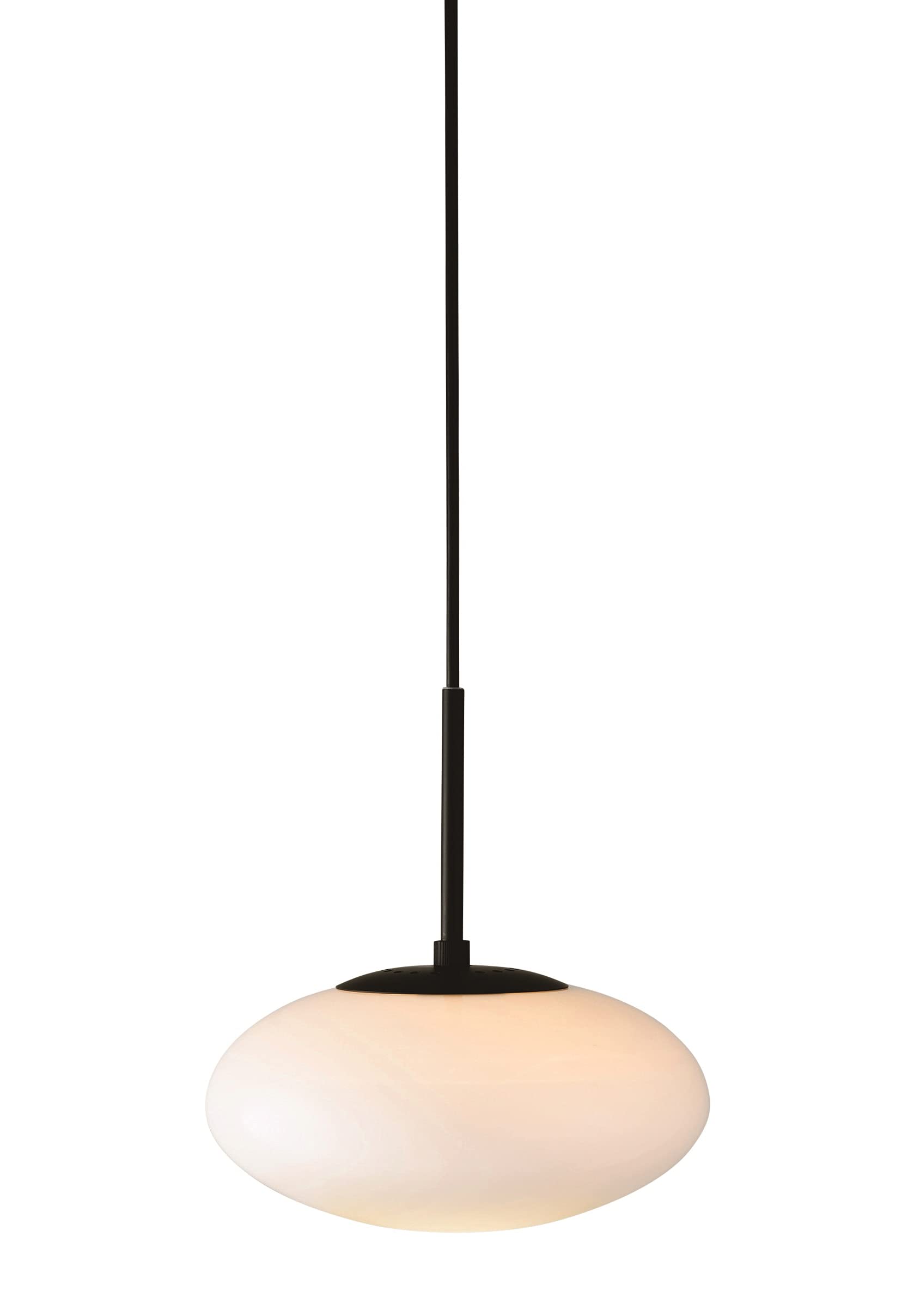 

Interform Fatima 1 Pendant Light LT-4041 (Bulb not included, sold separately) Glass, White, Black, Single Light