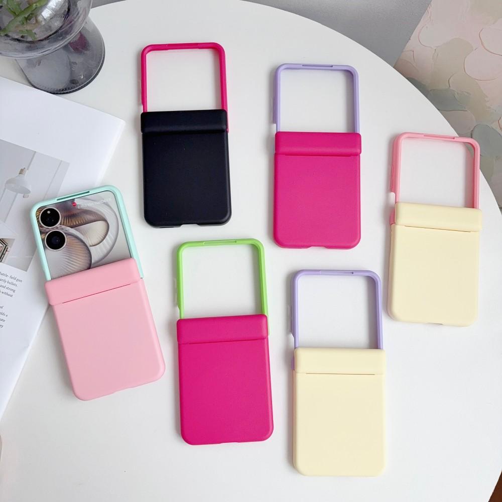 Two-Color For XiaoMi Mix Flip 2 Phone Case Hinge Magnetic Wireless Charger PC Shell Shockproof Protective Back Cover