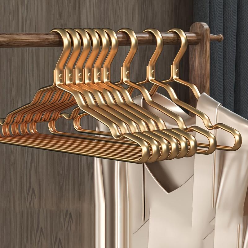 5pcs High-quality Aluminum Suit Hangers, Heavy-duty Metal Hangers, Suitable for Both Dry and Wet Use