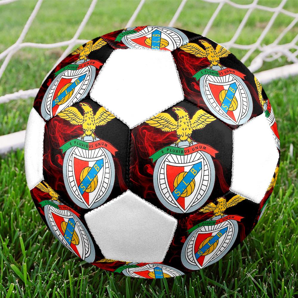 1 Stück Benfica Größe 5 Fußball Prag Hallenfußball Bunt Alle Altersgruppen Maschinengenäht PVC Wettkampfbereit Langlebig Hoher Rückprall