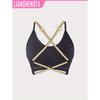 Criss Cross Back Sports Bra Seamless Padded Workout Crop Top for Yoga Gym Fitness