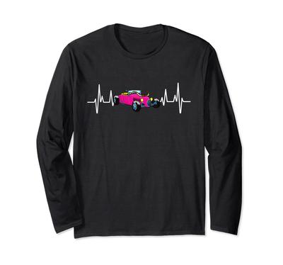 Hot Rods and Classic Cars Heartbeat Long Sleeve - T-Shirt